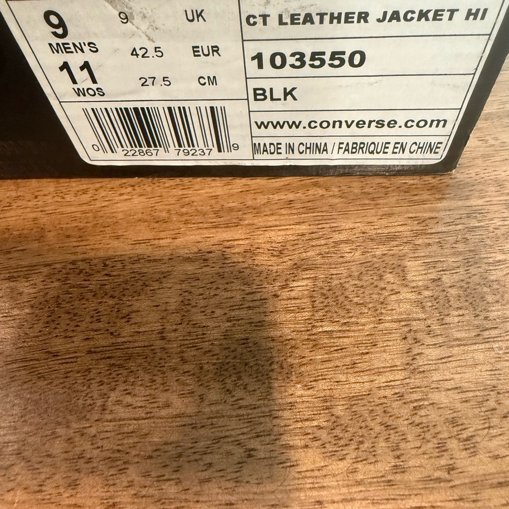 Converse “leather jacket” high top gym shoes…Limit Run